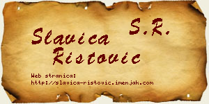 Slavica Ristović vizit kartica